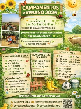 Campamentos de Verano en Granja Escuela Las Cortas de Blas