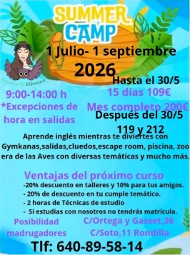 Summer Camp en Academia Athenea Summer Camp en Academia Athenea