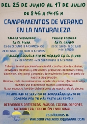 Campamentos de Verano en la Naturaleza en "El Puente Azul"