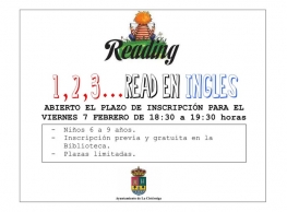 "1, 2, 3 Read en Inglés” en La Cistérniga