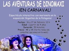 Espectáculo "Las Aventuras de Dinomaxi" en el Museo de la Ciencia