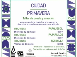 "Taller de poesía y creación" en las Bibliotecas Municipales de Valladolid