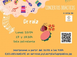 Conciertos didácticos “De raíz" en la Biblioteca Pública de Castilla y León Conciertos didácticos “De raíz" en la Biblioteca Pública de Castilla y León