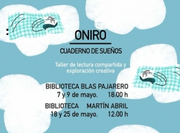 Taller "Oniro, cuaderno de sueños" en la Biblioteca "Blas Pajarero"