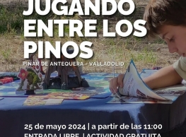 Jugando entre los pinos
