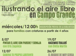 "Ilustrando al aire" en la Biblioteca del Campo Grande