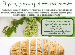 Taller infantil "Al pan, pan... y al mosto, mosto"