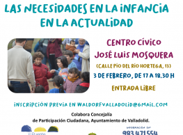 Charla Taller "Las necesidades de la infancia en la actualidad" 