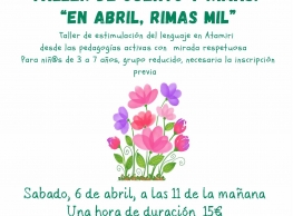 Taller de cuento y rimas "En abril, rimas mil" en ConMimo