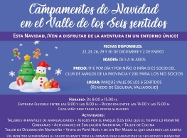 Campamentos de Navidad en el Valle de los 6 Sentidos  Campamentos de Navidad en el Valle de los 6 Sentidos