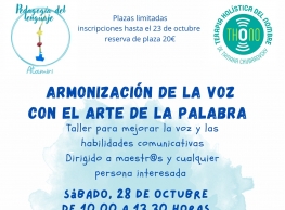 "Armonización de la voz con el arte de la palabra" en Con Mimo