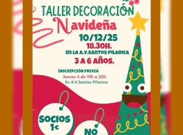 Taller de decoración navideña en Santos Pilarica