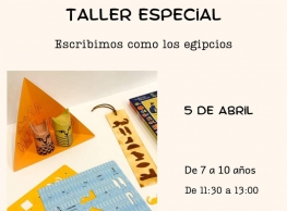 Taller especial "Escribimos como los egipcios" en La Marmota