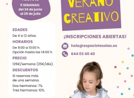 Campamento infantil "Verano Creativo" en Espacio Teselas