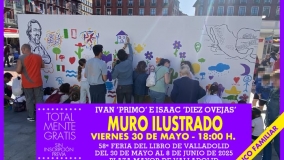"Muro ilustrado" en la Feria del Libro de Valladolid