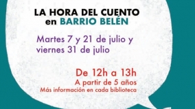"La hora del cuento" en Barrio Belén